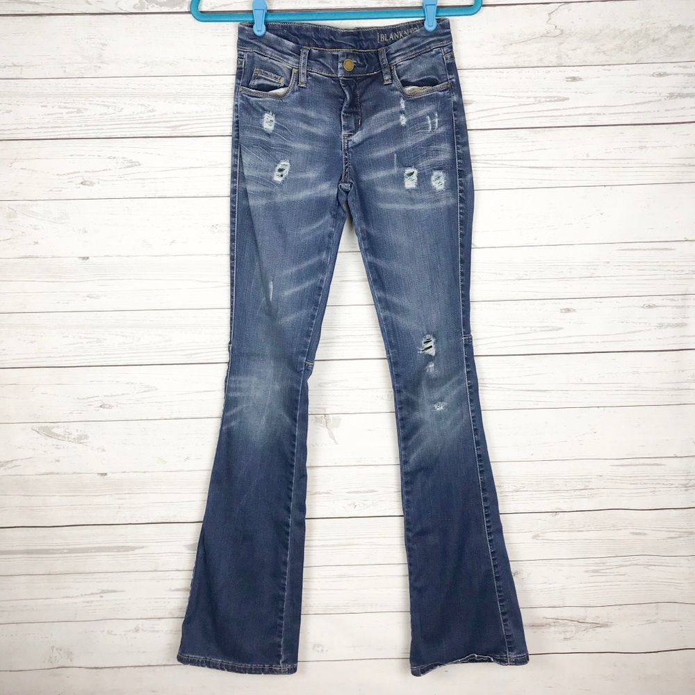 Blank NYC Destroyed Flare Jeans
